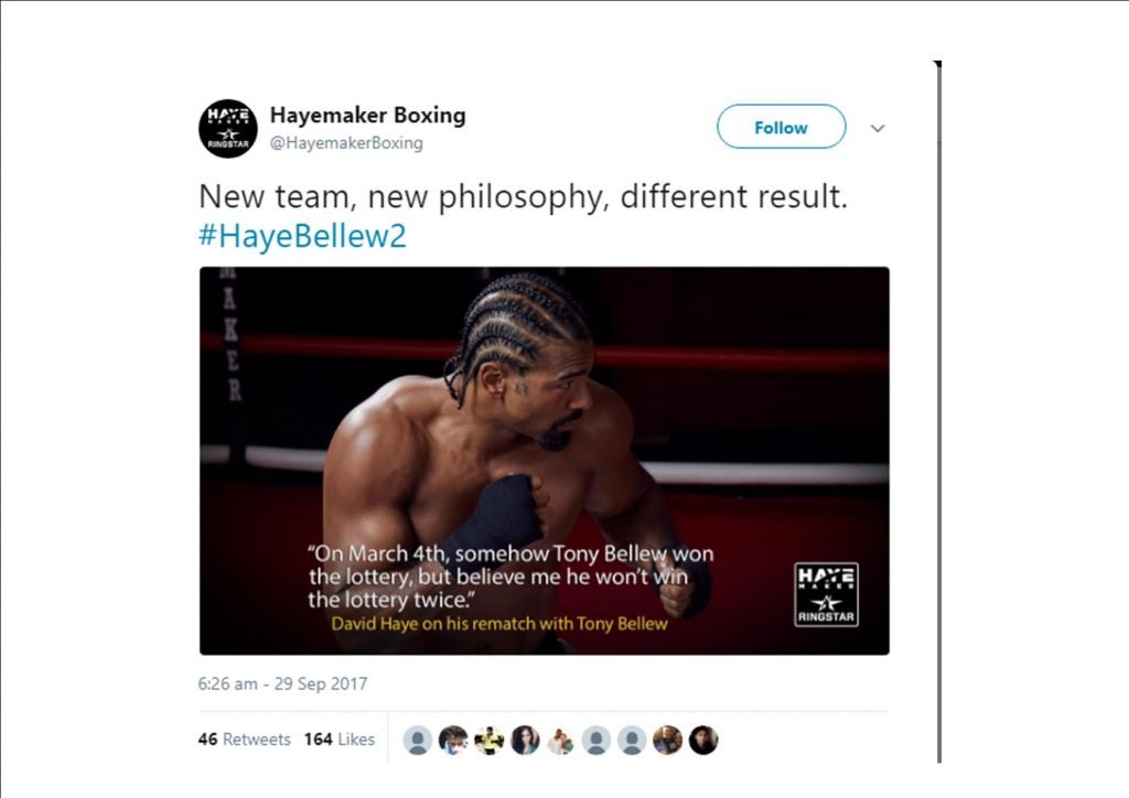 David Haye, Tony Bellew, rematch, bellew haye