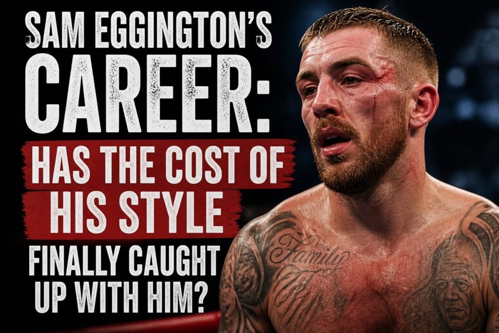 Sam Eggington bruised and exhausted in the ring as headline questions whether his fighting style has caught up with him