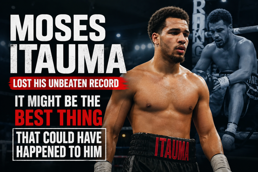 Moses Itauma after losing his unbeaten record to Filip Hrgovic in their IBF heavyweight world title fight