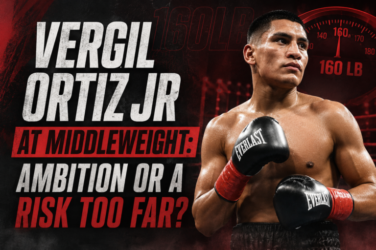 Vergil Ortiz Jr at middleweight feature image questioning whether moving to 160lb is a risk too far