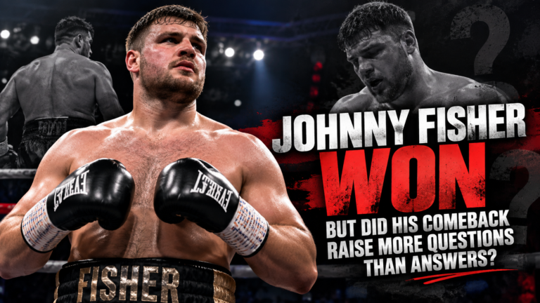 Johnny Fisher comeback feature image questioning his performance after defeating Michael Pirotton by majority decision.