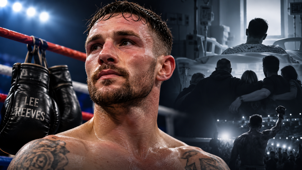 Lee Reeves boxing recovery feature image representing his fight, serious injury, rehabilitation and support from the boxing community.